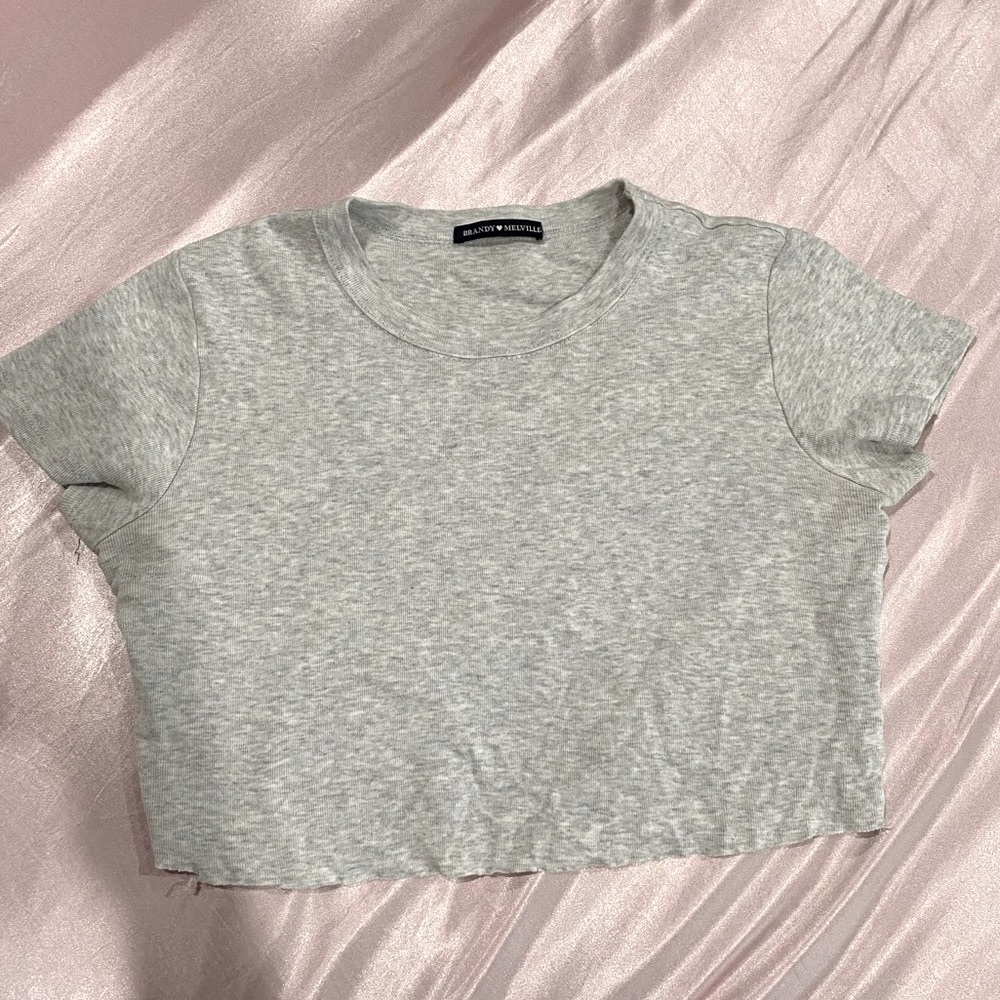 Brandy Melville grey cropped top